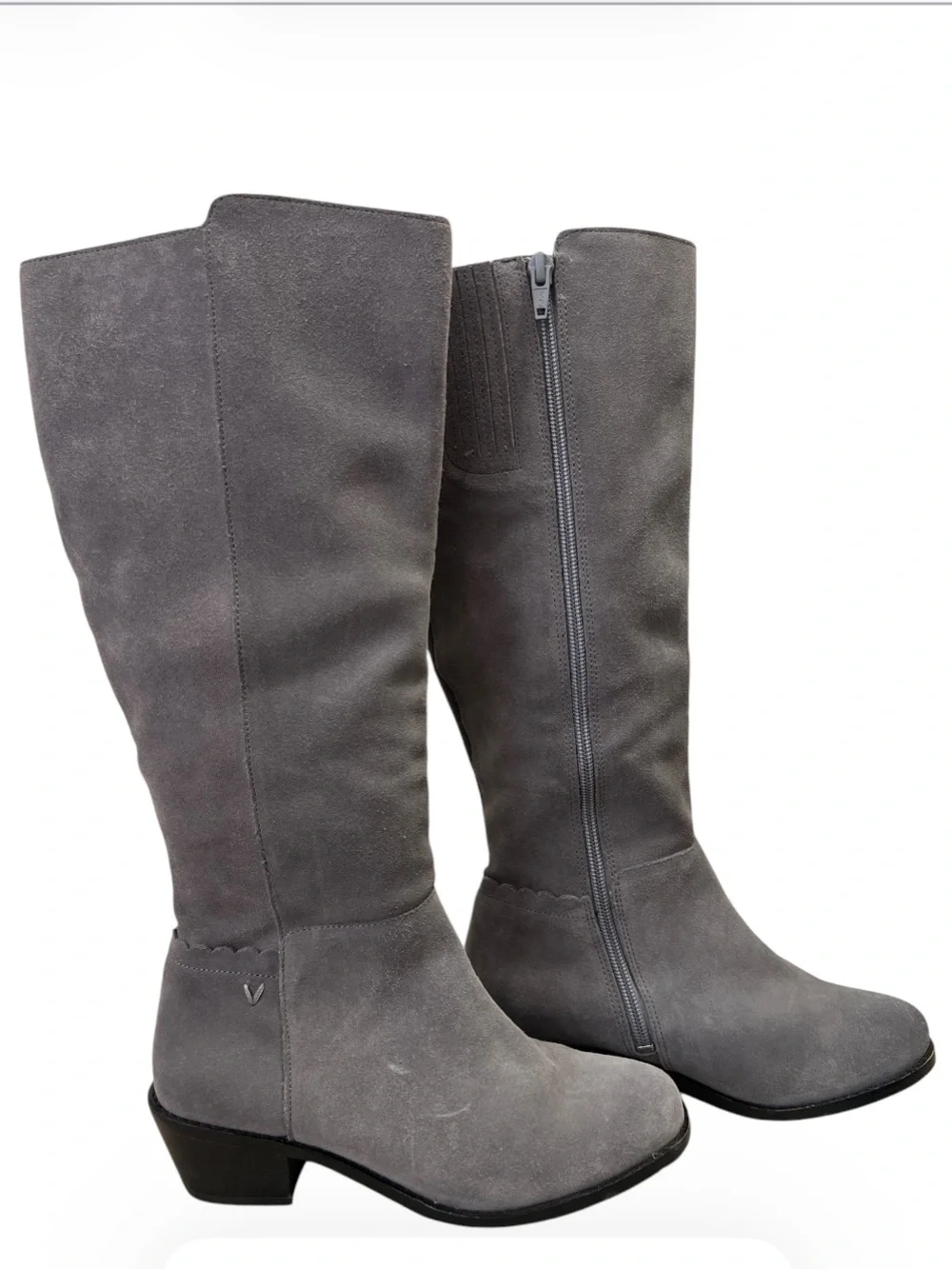 Vionic Tinsley Charcoal Suede Knee High Boots